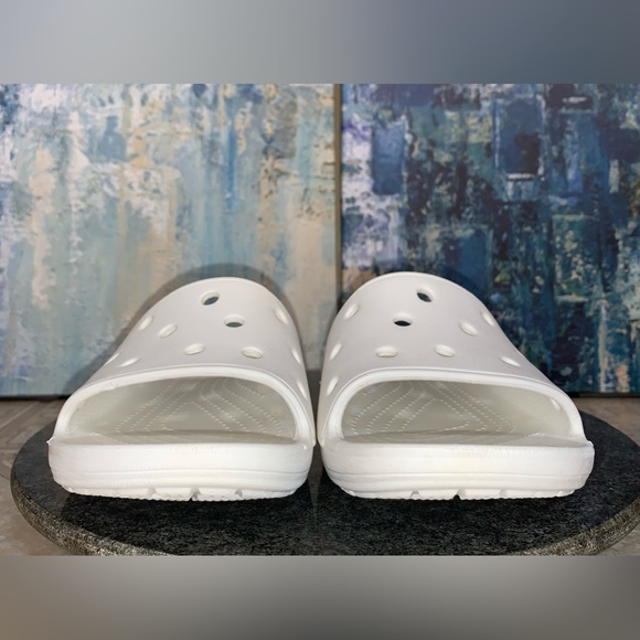 CROCS Ionic Comfort White slides unisex women’s sandals size 8 men’s size 6 - Picture 11 of 13